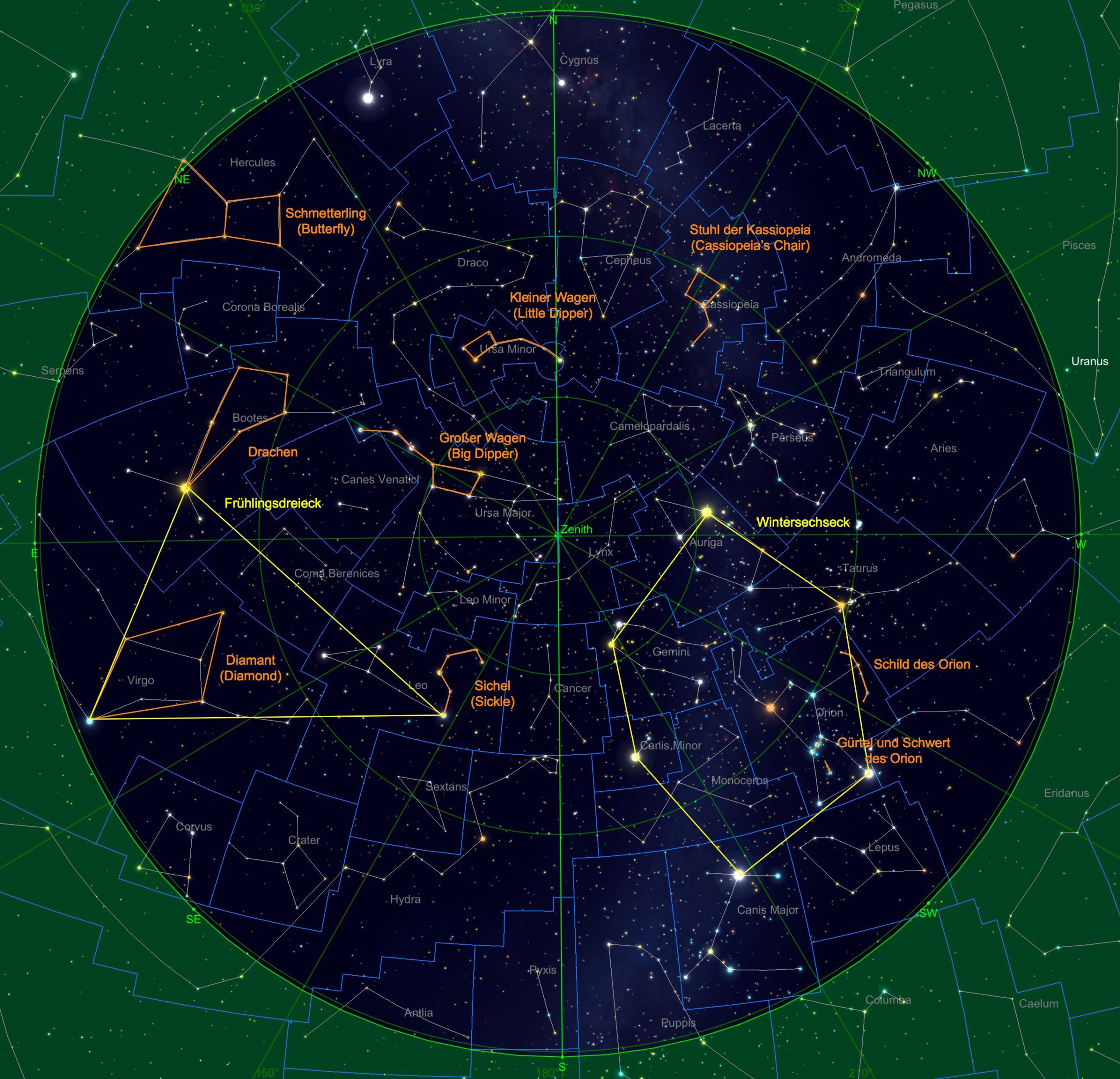 Astronomie ohne Teleskop: Vorschau für Februar 2024
