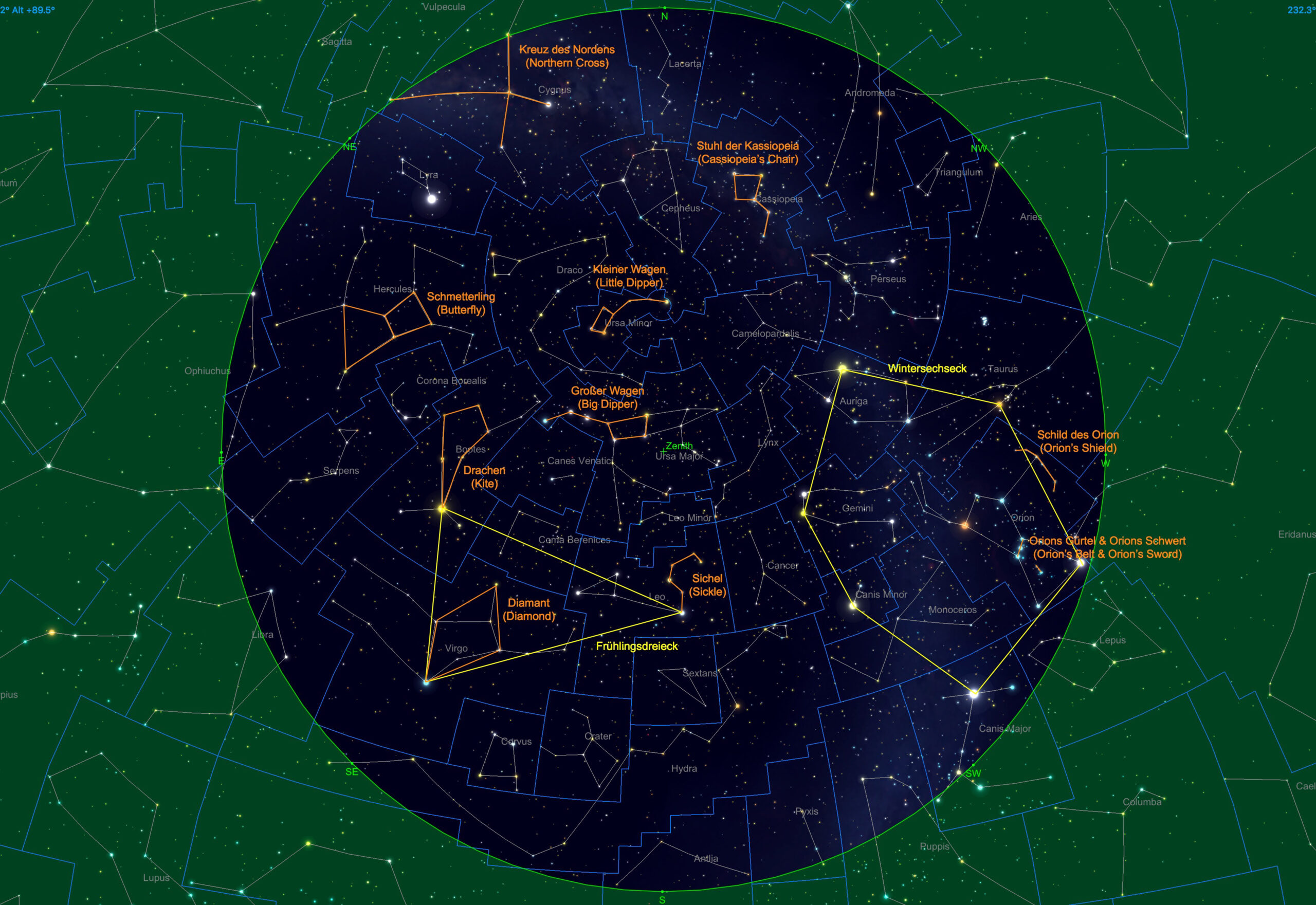 Astronomie ohne Teleskop: Vorschau für März 2024