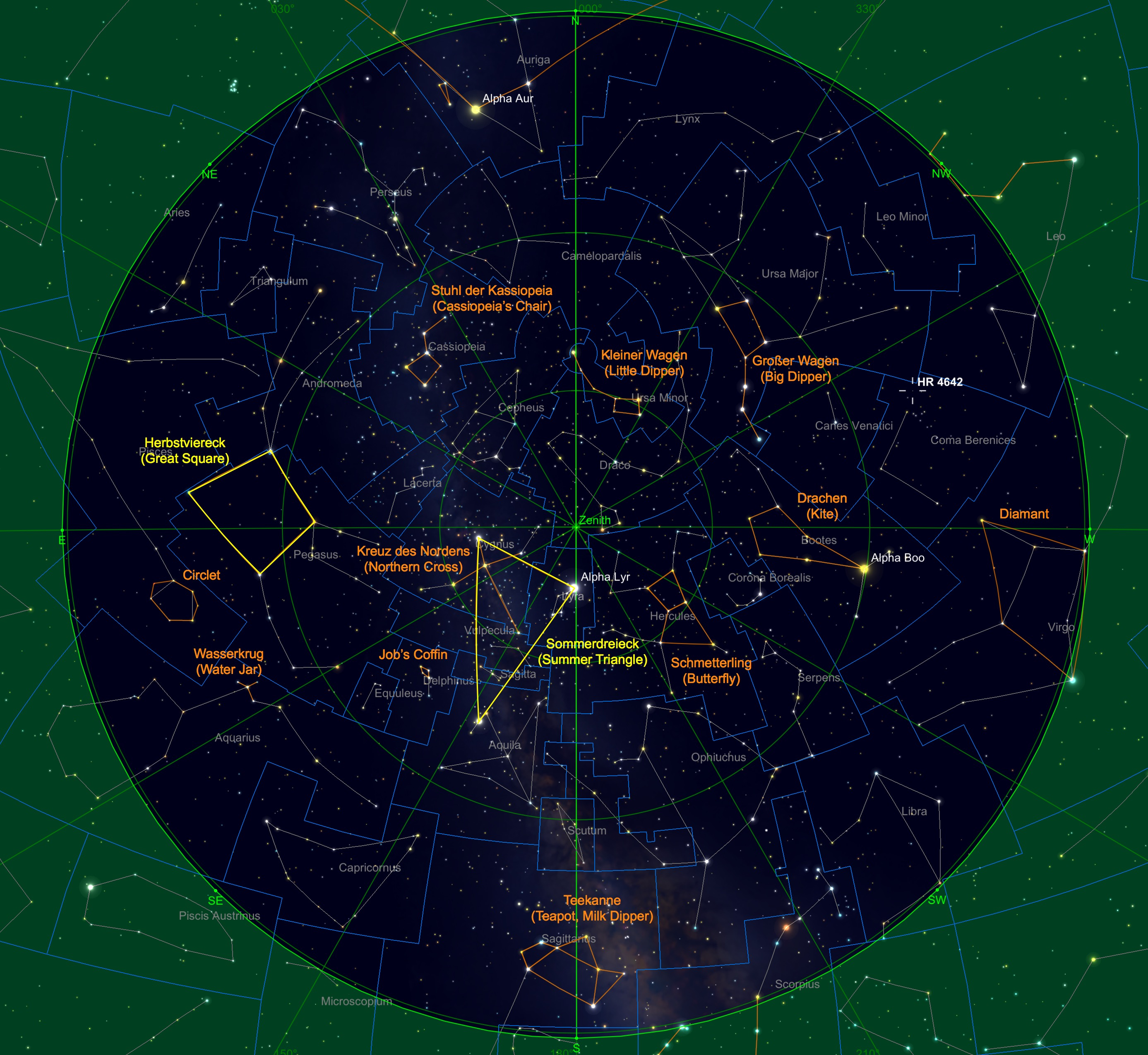 Astronomie ohne Teleskop: Vorschau für August 2024