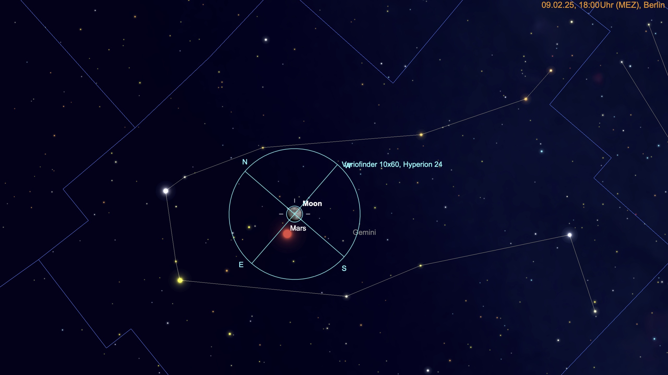 Astro Quickie: Mond besucht heute den Mars