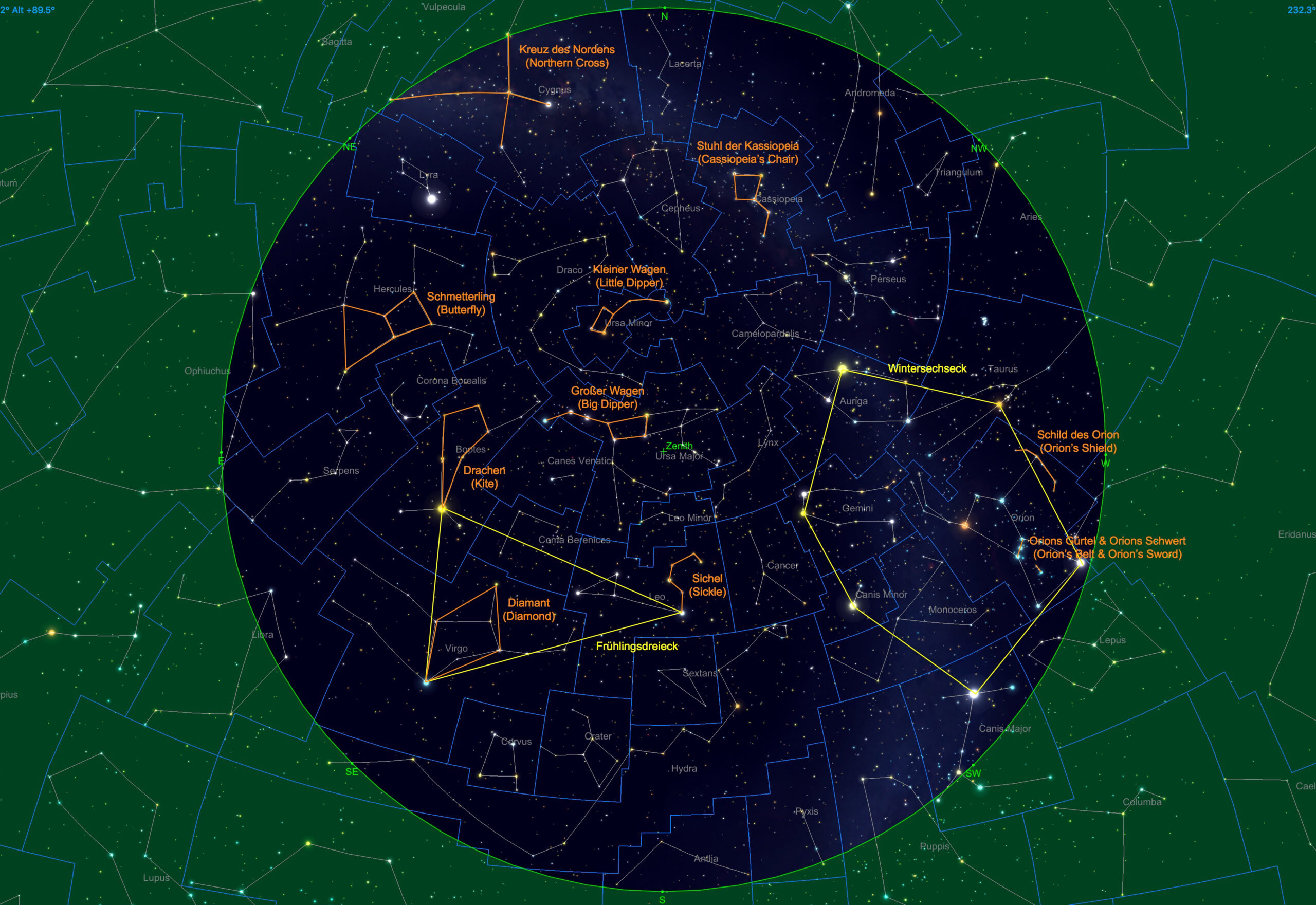 Astronomie ohne Teleskop: Vorschau für März 2025